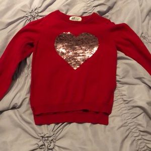 Girls sequin flip sweater